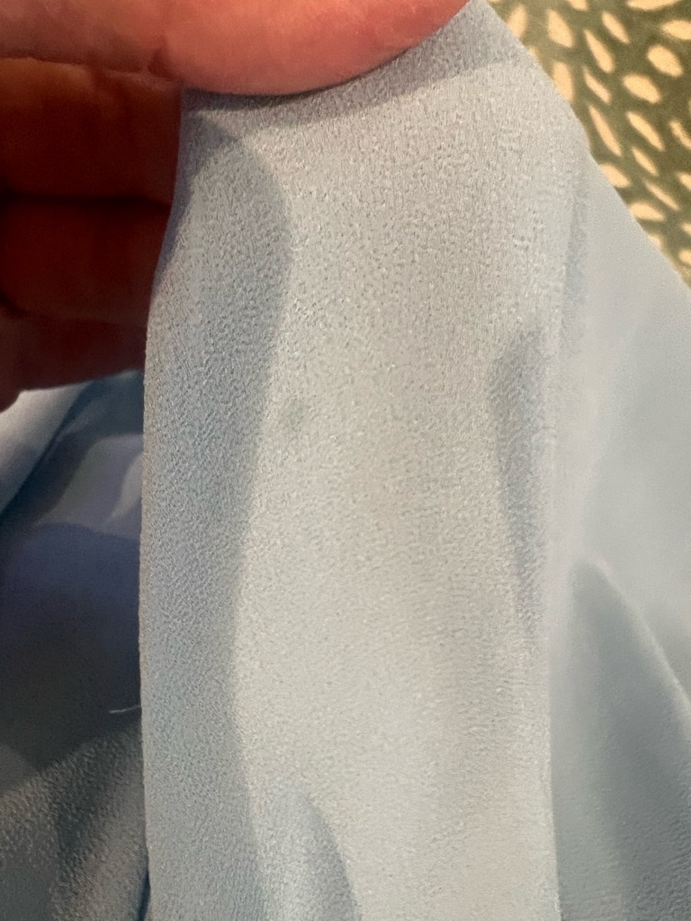 One-Shoulder Light Blue Ruffle Wrap Dress - Picture 8 of 10